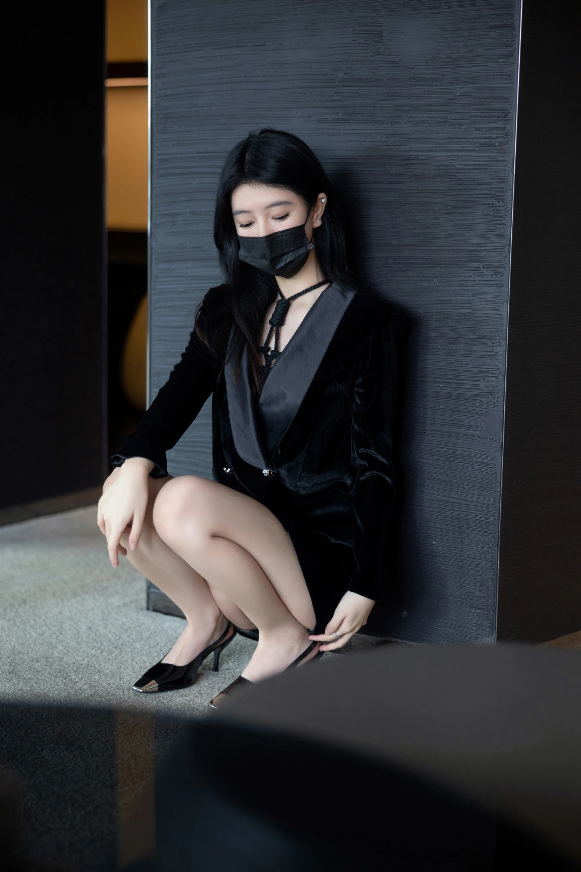043.谢小蒽 – 内部私购 内购无水印 NO.7121 黑色绳缚 3